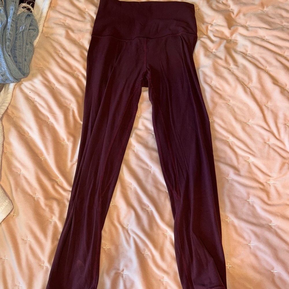 Dark Purple High-Waisted Capris